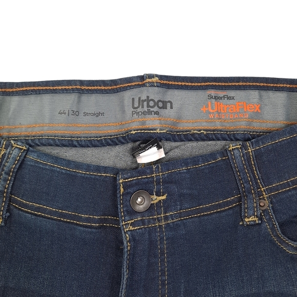 Urban Pipeline Men's Jeans Dark Wash Blue Straight Ultra Flex Stretch - Sz 44x30 - Picture 7 of 10